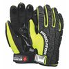 Mcr Safety Hi-Vis Cut Resistant Impact Mechanics Gloves, A9 Cut Level, Uncoated, S, 1 PR PD2905AS
