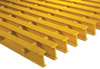 Fibergrate Industrial Pultruded Grating, 72 in Span, Grit-Top Surface, ISOFR Resin, Yellow 872830