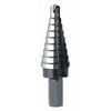 Irwin Unibit #3 Step Drill Bit, 9 Hole Sizes, 1/4 to 3/4 in, 1/16 in Steps, High-Speed Steel, Hex Shank 10233