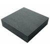 Zoro Select Foam Sheet, Open Cell, 24 in W, 24 in L, 3/4 in Thick, Charcoal ZUSA-PU-136