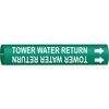 Brady Pipe Mrkr, Tower Water Return, 3/4 to1-3/8 4143-A