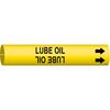 Brady Pipe Marker, Lube Oil, Yel, 3/4 to 1-3/8 In 4244-A