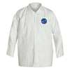 Dupont Disposable Shirt , L , White , Polyolefin , Snap Front TY303SWHLG0050VP