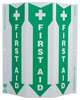 Zing First Aid Sign, 12 in Height, 9 in Width, Plastic, Horizontal Rectangle, English 4056G