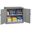 Tennsco 22 ga. Carbon Steel Storage Cabinet, 36 in W, 42 in H, Stationary 4218DLX-MGY