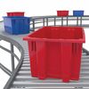 Akro-Mils Stack & Nest Container, Red, Industrial Grade Polymer, 29 1/2 in L, 19 1/2 in W, 15 in H 35300RED