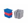 Akro-Mils Stack & Nest Container, Gray, Industrial Grade Polymer, 19 1/2 in L, 15 1/2 in W, 10 in H 35190GREY