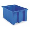 Akro-Mils Stack & Nest Container, Blue, Industrial Grade Polymer, 29 1/2 in L, 19 1/2 in W, 15 in H 35300BLUE