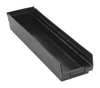 Quantum Storage Systems 50 lb Shelf Storage Bin, Carbon Filled Copolymer Polypropylene, 6 5/8 in W, 4 in H, 23 5/8 in L QSB106CO