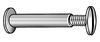 Zoro Select Binding Barrel, #8-32, 3/4 in Brl Lg, 13/64 in Brl Dia, 18-8 Stainless Steel Plain, 10 PK 5MA90