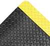 Notrax Antifatigue Runner, Black/Yellow, 75 ft. L x 3 ft. W, Vinyl, Diamond Plate Surface Pattern 975R3675BY