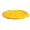 Rubbermaid Commercial 20 gal Flat Lid, 20 in W/Dia, Yellow, Resin, 0 Openings FG261960YEL