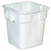 Rubbermaid Commercial 28 gal Square Trash Can, Gray, 25 in Dia, Open Top, LLDPE FG352600GRAY
