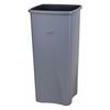 Rubbermaid Commercial 23 gal Square Trash Can, Black, 15 1/2 in Dia, Open Top, Polyethylene FG356988BLA