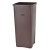 Rubbermaid Commercial 23 gal Square Trash Can, Black, 15 1/2 in Dia, Open Top, Polyethylene FG356988BLA