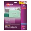Avery Avery® Clear Easy Peel® Shipping Labels for Inkjet Printers 8663, 2" x 4", Pack of 250 727828663