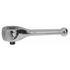 Westward 1/2" Drive 48 Geared Teeth Pear Head Style Hand Ratchet, 15" L, Chrome Finish 5TZE7