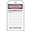 Brady Danger Tag, 5-3/4 x 3 In, Do Not Opr, PK25, 76180 76180