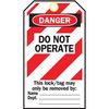 Brady Danger Tag, Danger - Do Not Operate, Polyester, Write-On Surface, 5 3/4 in High, 3 in Wide, 25 Pack 65520