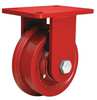 Hamilton Single-Flanged Caster, Cast Iron, 6-1/8 in R-EHD-FT6H