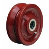 Zoro Select Caster Wheel, Cast Iron, 4 in., 600 lb. W-4-V-3/4