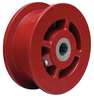 Zoro Select Caster Wheel, Cast Irn, 6 in., 2500 lb., Red WFT-62H-1