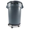 Rubbermaid Commercial Container Dolly for BRUTE 20-55 gal Containers, 250 lb Load Capacity, 5 Swivel Casters, Black FG264000BLA