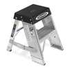 Werner 3 Steps, Aluminum Step Stand, 375 lb. Load Capacity, Silver/Black SSA03