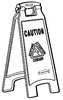 Rubbermaid Commercial Floor Safety Sign, HDPE, Caution Wet Floor, 25 in H, 11 in W, Not Retroflective, Yellow FG611277YEL