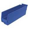 Akro-Mils 7 lb Shelf Storage Bin, Plastic, 2 3/4 in W, 4 in H, Blue, 11 5/8 in L 30110BLUE