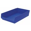 Akro-Mils 20 lb Shelf Storage Bin, Plastic, 11 1/8 in W, 4 in H, Blue, 17 7/8 in L 30178BLUE