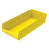 Akro-Mils 20 lb Shelf Storage Bin, Plastic, 8 3/8 in W, 4 in H, Yellow, 17 7/8 in L 30158YELLO