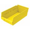 Akro-Mils 15 lb Shelf Storage Bin, Plastic, 6 5/8 in W, 4 in H, Yellow, 11 5/8 in L 30130YELLO