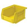 Akro-Mils 10 lb Hang & Stack Storage Bin, Plastic, 4 1/8 in W, 3 in H, 5 3/8 in L, Yellow 30210YELLO