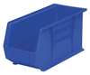 Akro-Mils 60 lb Hang & Stack Storage Bin, Plastic, 8 1/4 in W, 9 in H, Blue, 18 in L 30265BLUE