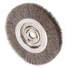 Weiler Wire Wheel Wire Brush, Arbor, 10", 0.014" 93499