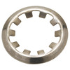 Zoro Select External Self-Locking Push-On Retaining Ring, Stainless Steel Plain Finish, 3/4 in Shaft Dia, 5 PK TX-75SS