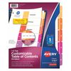 Avery Dennison 5 Tab Index Dividers, PK6 11187