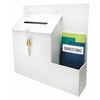 Deflecto Suggestion Box, Locking Top, White 79803