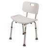 Healthsmart 20" L, Contoured, Aluminum, Plastic, Bath Seat, Textured 522-9816-1900