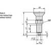 Kipp Indexing Plunger D1= 5/8-11, D=8, Style A, Non-Lockout wo Locknut, Steel Hardened, Knob Plastic K0338.1308A6