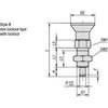 Kipp Indexing Plunger, Size: 2, D1= 1/2-13, D=6, Style B, Non-Lockout W. Locknut, SS, Pin Hardened K0630.202206A5