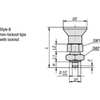 Kipp Indexing Plunger, Short, Size: 2, D1= M12X1.5, D=6, Style B, Non-Lockout W. Locknut, Pin Hardened K0631.6206