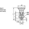 Kipp Indexing Plunger, Short, Size: 4, D1= 3/4-10, D=10, Style D, Lockout Type W. Locknut, SS K0631.18410A7