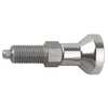 Kipp Indexing Plunger, All SS, Size: 9 D1= 1/4-28, D=3, Style A Non-Lockout WO Locknut, Pin Hard K0632.001903AJ