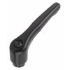 Kipp Adjustable Handle, Modern Design, Sz. 5, M12X80, Die Cast Zinc Black Satin, Comp: Steel K0122.5121X80