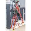 Werner Multipurpose Ladder, Stepladder, Straight Configuration, 15 ft, Fiberglass, 300 lb Load Capacity DP6208