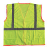 Condor High-Visibility Vest, ANSI Class 1, U-Block, Mesh Polyester, Hook-and-Loop, Lime, Size L/XL 53YK40