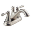 Delta Dual Handle 4" Mount, 3-hole 4" installation Hole Centerset Lavatory Faucet, Stainless 25999LF-SS