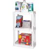 Plano Freestanding Plastic Shelving, Open Style, 12 in D, 20 in W, 32 in H, White 953305